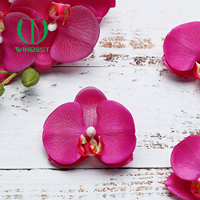 Fleurs d'orchidées en soie multicolores, réalistes et écologiques, fleurs artificielles pour mariage, fête, décoration de la maison, hôtel