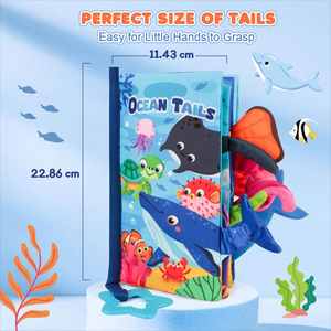 Libros de Tela para Bebés con Texturas para Tocar y Sentir, Libros de Aprendizaje Educativos, Libros Sensoriales Suaves - Product Image 2