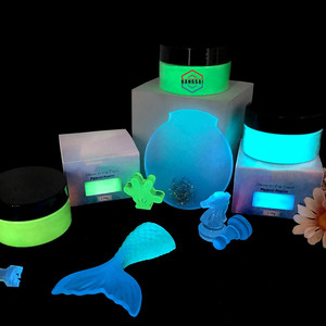 Wholesale 12 Color Glow In Dark Fluorescent Pigment Powder Day Night Two Tone For Epoxy Resin <b>Paint</b> Concrete DIY Craft Supplies - Product Image 2