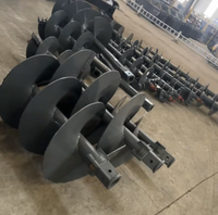 Tarière hydraulique pour pelle, attache à enfiler, capacité de creusement personnalisable, pour piquets de clôture et plantation d'arbres