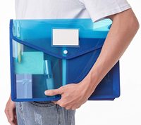 Carpeta de archivos de plástico transparente para niños y estudiantes, colorida, resistente al agua, transparente, expandible