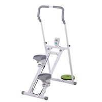 Steppeur multifonctionnel pour la maison, machine de fitness avec plateforme de torsion de la taille et 3 angles de pédale réglables (Plastique)