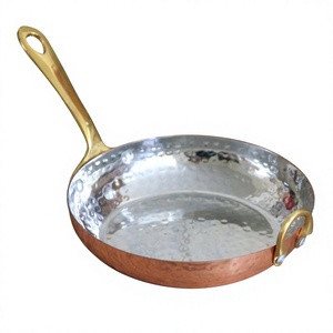 Sartén de Cobre Martillado con Mango Largo de Acero Inoxidable, Ecológica, Capacidad de 1-2L, para Cocina de Gas, Cocina Doméstica - Product Image 1