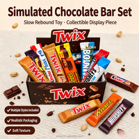 Cadeau pour adultes, jouet en PU en forme de chocolat, TPR, rebond lent, anti-stress, super doux, 12 cm, OEM ODM