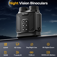 Teropong Digital Penglihatan Malam DT59 HD 4K dengan Zoom 8X, Layar Besar 3.0 Inci, Kacamata Berburu, Simpan Foto & Video dalam Kegelapan Total 100%