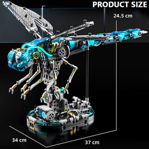 13086 cơ khí con chuồn chuồn xây dựng Kit moc vỗ mô hình cánh với ánh sáng LED Kit STEM khối giáo dục - Product Image 6