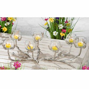 Support de pilier avec verre votif pour décor de mariage nouveau bougeoir T Light meilleur vendeur tendance bougie de vaisselle en aluminium - Product Image 1