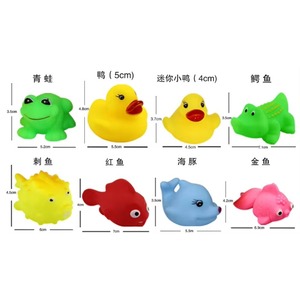 Jouets aquatiques pour enfants, ensemble de canards jaunes en caoutchouc souple pour la baignade et le bain des bébés, à presser - Product Image 5