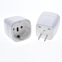 Adaptateur convertisseur UE vers US 10A Type-E vers Type-A pour les voyages européens vers l'Amérique États-Unis Canada Chine Blanc Noir