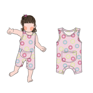 Pabrik Kustom Grosir Logo Kustom Romper Bayi Baru Lahir Bahan Bambu Lembut Bernapas Romper Tanpa Lengan Musim Panas Bayi Dengan Saku - Product Image 6