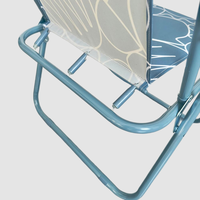 Chaise de plage pliable moderne en métal léger avec poches latérales en tissu polyester pour l'extérieur – Vente en gros