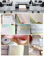 Kertas Tanpa Karbon 240x280mm 3 4 Lapis Posisi Lubang Presisi untuk Printer Dot Matrix 1000 Set FSC CE Logo Kustom Pengiriman Cepat