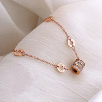 Pulseras de Cadena a Bajo Precio, Simples, Atractivas y Populares, Brazalete de Acero de Titanio, Hermosa, Moderna y Creativa