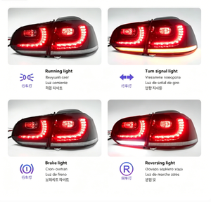 Feu arrière rouge neuf pour <span class=keywords><strong>Golf</strong></span> <span class=keywords><strong>6</strong></span> Mk6 2009-2012, <span class=keywords><strong>6</strong></span> LED, feu de brouillard arrière, feu stop, clignotant, pièces automobiles - Product Image 3