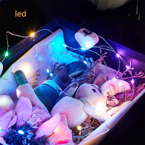 Guirlande lumineuse en forme de cœur avec fil de cuivre argenté, à piles, pour anniversaire, décoration de mariage, 20 LEDs - Product Image 2