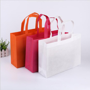 Sac à provisions plat non tissé d'épicerie recyclable imprimé de logo personnalisé d'usine fourre-tout en tissu non tissé recouvert de film pour supermarché - Product Image 2