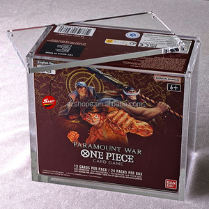 SHP UV Clear Acrylic English <span class=keywords><strong>Booster</strong></span> Box Display JUEGO DE CARTAS DE UNA PIEZA [] Two Legends <span class=keywords><strong>Booster</strong></span> Box Magnet Lid Protector Case - Product Image 3