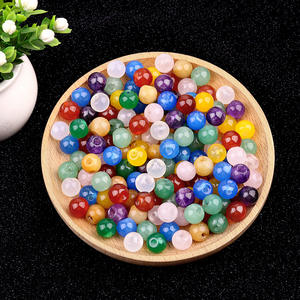 Vente en gros de pierres précieuses naturelles percées de 2.0mm, trou de bord de 10mm, perles rondes en <span class=keywords><strong>pierre</strong></span> pour bricolage, artisanat, accessoires vestimentaires - Product Image 4