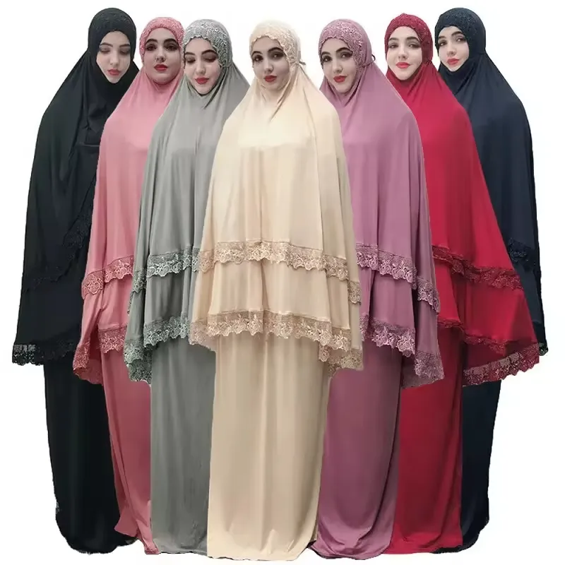 2024 Hot Bán Thời Trang Khimar Abaya Hijab Kaftan Cầu Nguyện Ăn Mặc Truyền Thống Hồi Giáo Quần Áo Abayas Cho Phụ Nữ Hồi Giáo