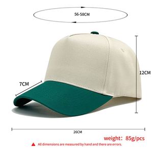 Custom Logo High Quality 5 Panel Two Tone Baseball <b>Hat</b> Wholesale Structured Unisex, Polyester/cotton Gorras Baseball Trucker <b>Hat</b> - Product Image 2