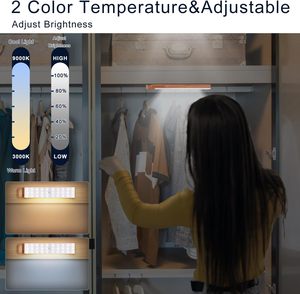 Luz LED con Sensor de Movimiento para Debajo del Gabinete, 2 Colores, Magnética, Recargable, Luces Inalámbricas para Debajo del Mostrador, Luz Nocturna - Product Image 6