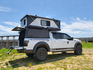 Eenvoudige Installatie Vrachtwagen <span class=keywords><strong>Tent</strong></span> Voor 6.5-8 Ft Vrachtwagenbed, Pick-Up Truck <span class=keywords><strong>Bed</strong></span> <span class=keywords><strong>Tent</strong></span> Dubbele Laag Waterdicht Pu2000 Mm Voor Camping Auto <span class=keywords><strong>Tent</strong></span> - Product Image 3