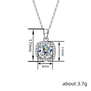 Collar con colgante geométrico cuadrado para mujer, joyería de moda sencilla para uso diario - Product Image 4