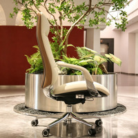 Chaises de bureau de direction ergonomiques contemporaines en cuir de luxe personnalisées pour PDG et cadres