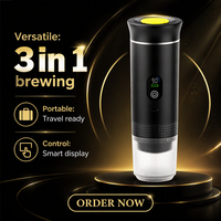 Machine à expresso portable en capsule, rechargeable par USB, 20 bars, mini cafetière avec étui de voyage pour les voyages en plein air et le bureau