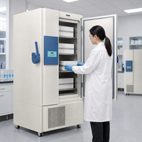 Professionnel -40 ° Congélateur vertical C 208L à très basse température avec contrôle par microprocesseur et roulettes pour laboratoire clinique
