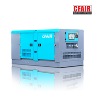 Compresseur d'air à vis diesel CFAlR industriel haute pression 11 m3/min 390 CFM 10 bar, refroidissement par air, stationnaire, construction