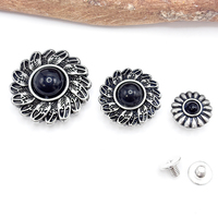 Conchos en métal gravés à visser, boutons rétro, rivets à visser en cuir, imitation turquoise, forme ronde, pour artisanat du cuir DIY