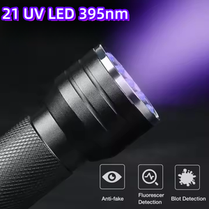 Vente chaude plus petites lumières UV lampe de poche 21UV LED 395nm <span class=keywords><strong>d</strong></span>étecteur de lampe Scorpion haute puissance pour stylos à <span class=keywords><strong>encre</strong></span> chien chat <span class=keywords><strong>tache</strong></span> <span class=keywords><strong>d</strong></span>'urine - Product Image 5