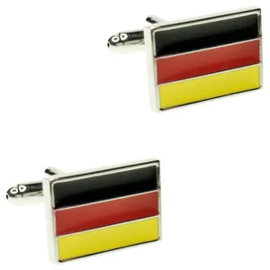 German French Flag Cufflinks Custom logo available Men's Shirt Tuxedo Cufflinks