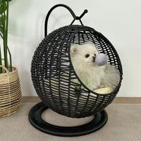 Lit pour chat en rotin suspendu surélevé, confortable, moderne, écologique, de haute qualité, en gros, Petdom