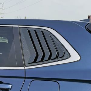 Welta Facile à installer, Garniture latérale de fenêtre triangulaire arrière de voiture, style « Shark Cheek », en plastique ABS+PP noir, pour - Product Image 6