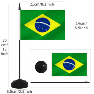 Bandiera da Tavolo Personalizzata 14 * 21cm in Poliestere e Plastica per Coppa di Calcio Americana, Decorazione Speciale per Tifosi 2026 - Product Image 5
