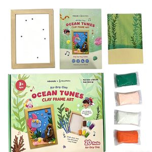 Kit de loisirs créatifs pour enfants : cadre <span class=keywords><strong>photo</strong></span> en argile à modeler DIY avec animaux marins sous-marins - Product Image 1