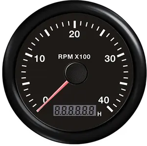 مقياس سرعة الدوران RPM المقياس 12000RPM الشاحنات النارية القوارب البحرية 85 مللي متر عداد ساعات رقمي