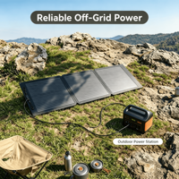 Chargeur solaire monocristallin pliable léger 200W, multi-ports Type-C USB DC, panneau solaire portable pour le camping en plein air