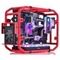 KF2matx 迷你游戏电脑机箱，玻璃侧板透明设计，分体式水冷台式主机