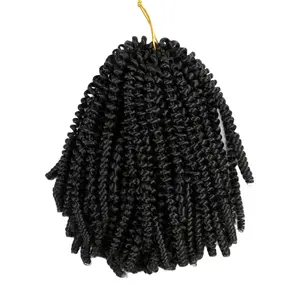 MYZYR 8 ''Bob Mùa Xuân Xoắn Crochet Bím Tóc Bom Niềm Đam Mê Xoắn Tổng Hợp Bện Tóc Jamaica Thư Bị Trả Lại Cho Phụ Nữ Jumbo Bện
