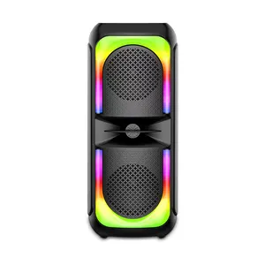 SING-E ZQS4265 New Product Outdoor Portable Dual 4 Inch Deep Bass Long-Term Playback RGB Lights With Display Screen Speaker