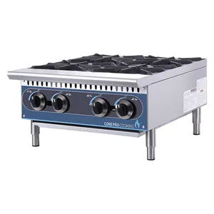 Commercial Kitchen Stove Gas Cooker Stove 4 Burner Cooking Counter Hot Plate