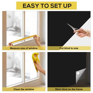 Stores occultants temporaires portables <span class=keywords><strong>à</strong></span> <span class=keywords><strong>découper</strong></span> sur mesure 300x145cm 100% occultants <span class=keywords><strong>à</strong></span> coller sur les fenêtres - Product Image 3