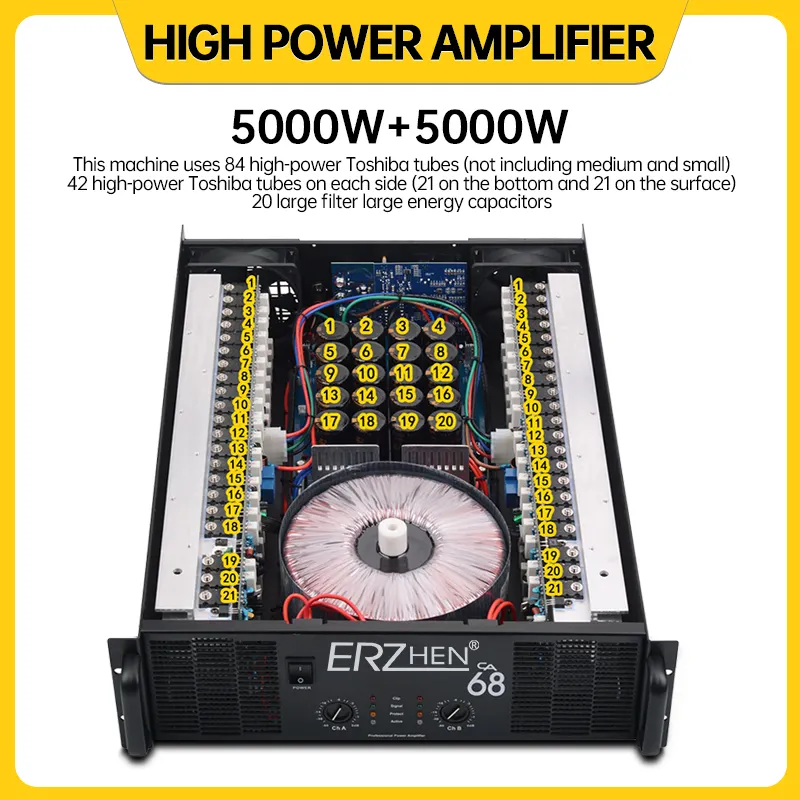 ERZHEN Set Success Rate Amplifier Circuit Switch Class 2-Channel 5000 Watt Brand Professional Audio Power Amplifier