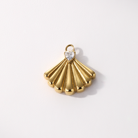 Étanche À L'eau En Acier Inoxydable Minuscule Shell Charme Or Coquille De Mer Pendentif pour Bracelet Boucle D'oreille Collier Composant