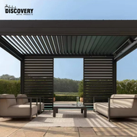 Toit à persiennes motorisé Pergola en aluminium bioclimatique 3x3 Outdoor Waterproof Terrace Louver Door Gazebo Manufacturer