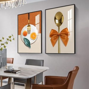 Ristorante di lusso leggero diamante cristallo porcellana pittura moderna semplice doppia decorazione soggiorno - Product Image 4