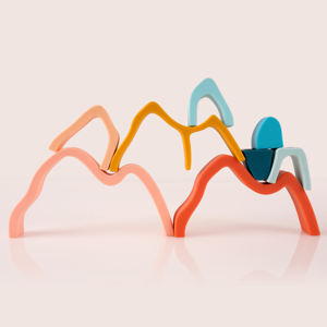 새로운 아기 건물 몬테소리 레인보우 스택 모듈 실리콘 스태킹 장난감 교육용 치아 블록 세트 - Product Image 4